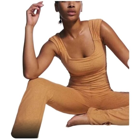 Free People Pants - Free People Movement Pirouette Size L One Piece Ruched Cut Out Jumpsuit